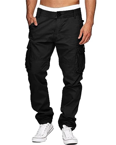 Lvcbl Schwarze Cargohose